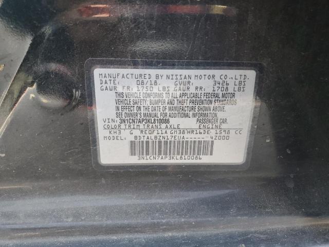 2019 NISSAN VERSA 3N1CN7AP3KL810086