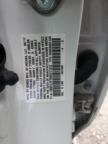 2017 HONDA CIVIC EXL 19XFC1F70HE211312