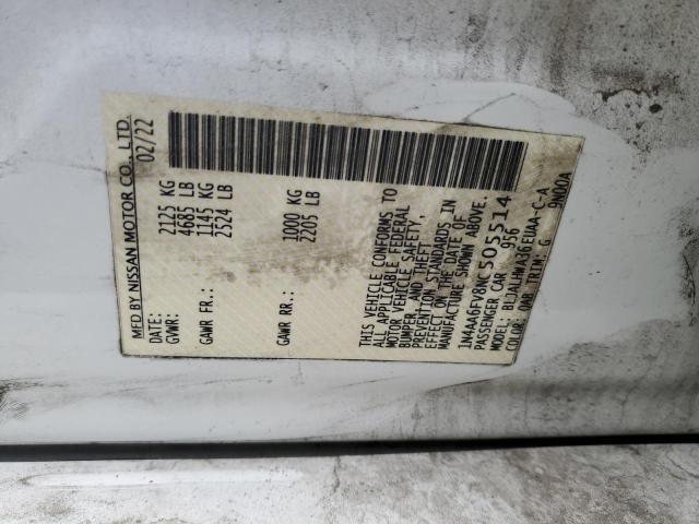 2022 NISSAN MAXIMA PLATINUM 1N4AA6FV8NC505514