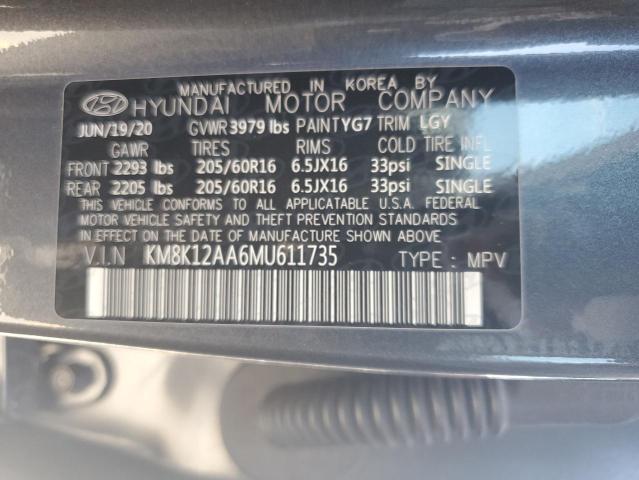 2021 HYUNDAI KONA SE KM8K12AA6MU611735