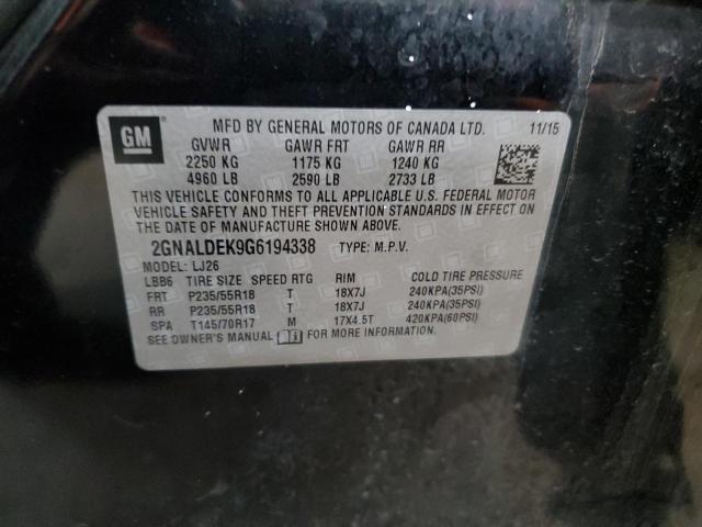 2016 CHEVROLET EQUINOX LT #3303769445