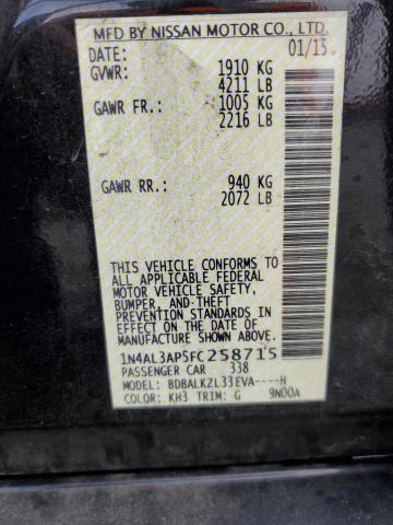 2015 NISSAN ALTIMA 2.5 1N4AL3AP5FC258715