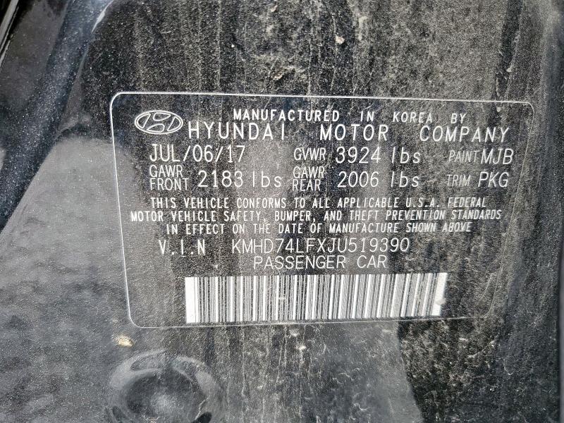 2018 HYUNDAI ELANTRA SE - KMHD74LFXJU519390