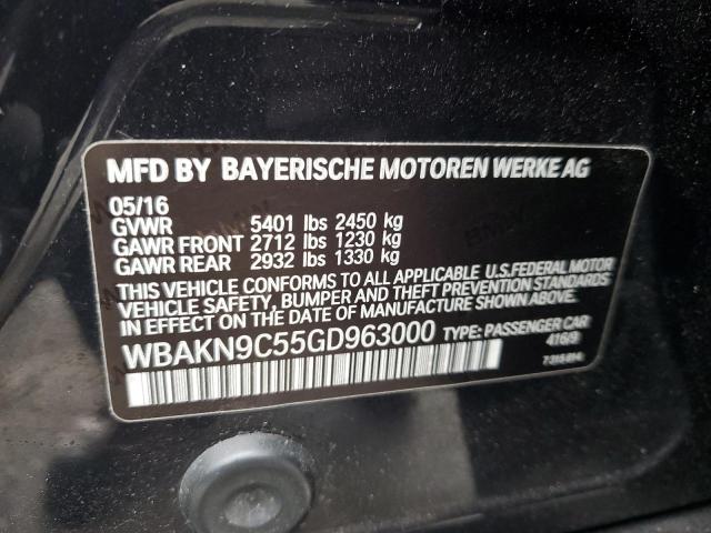 2016 BMW 550 I WBAKN9C55GD963000