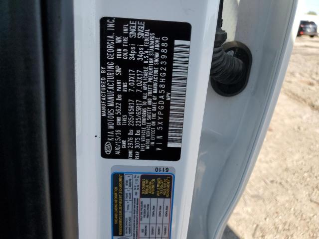 2017 KIA SORENTO 5XYPGDA58HG239880