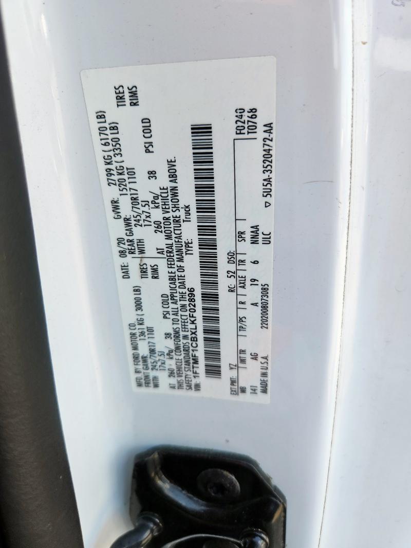 2020 FORD F150 - 1FTMF1CBXLKF02896