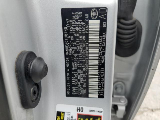 2018 TOYOTA COROLLA L #3286756327