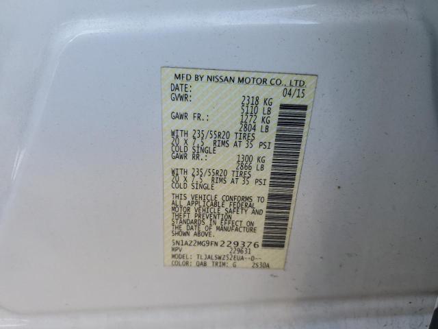 2015 NISSAN MURANO S 5N1AZ2MG9FN229376