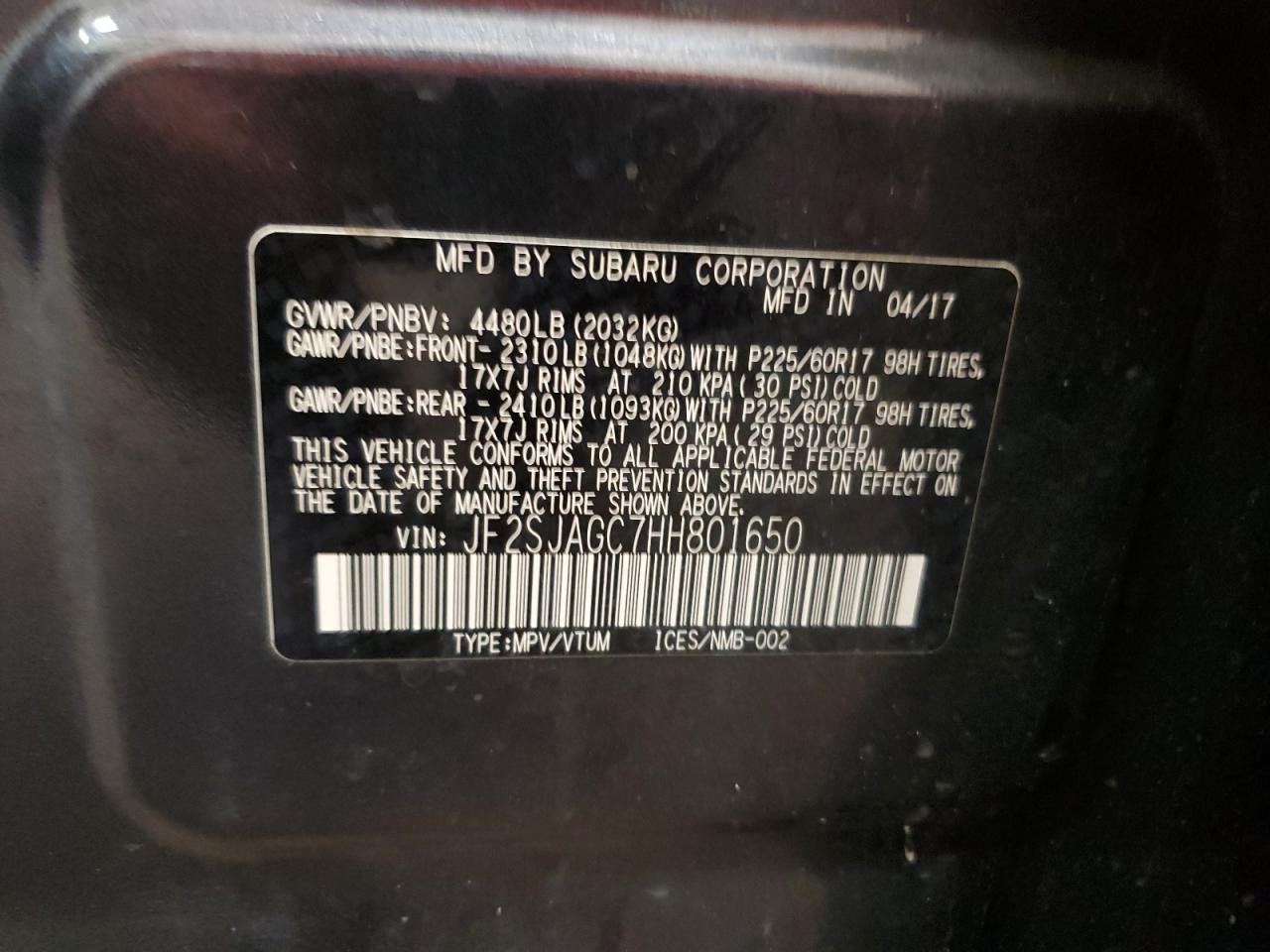 SUBARU FORESTER 2.5I PREMIUM