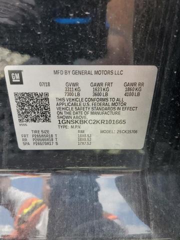 2019 CHEVROLET TAHOE K150 1GNSKBKC2KR101665