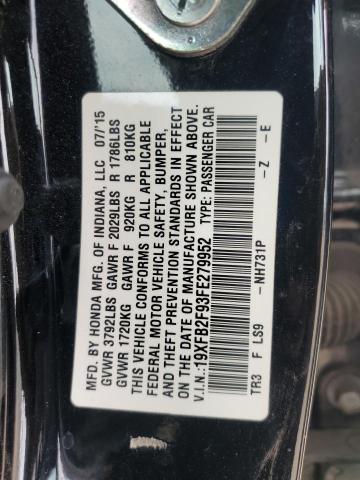 2015 HONDA CIVIC EXL 19XFB2F93FE279952