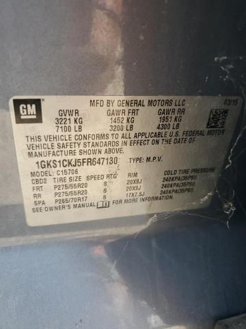 2015 GMC YUKON DENA 1GKS1CKJ5FR647130