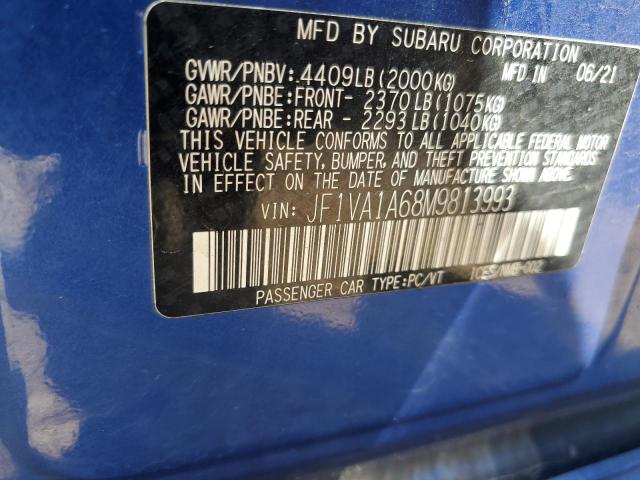2021 SUBARU WRX JF1VA1A68M9813993