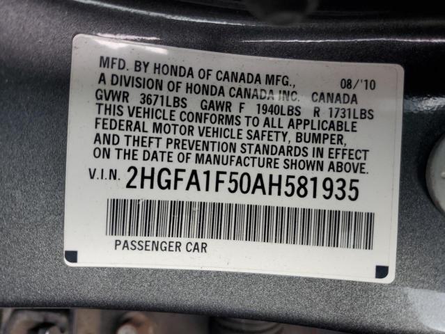 2010 HONDA CIVIC LX - 2HGFA1F50AH581935