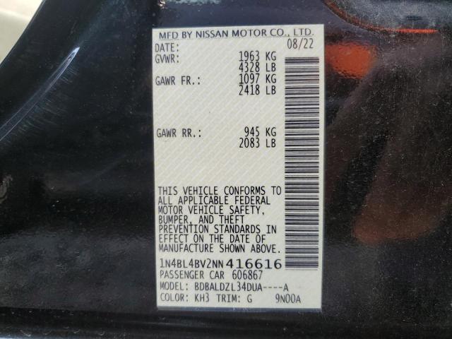 2022 NISSAN ALTIMA S 1N4BL4BV2NN416616