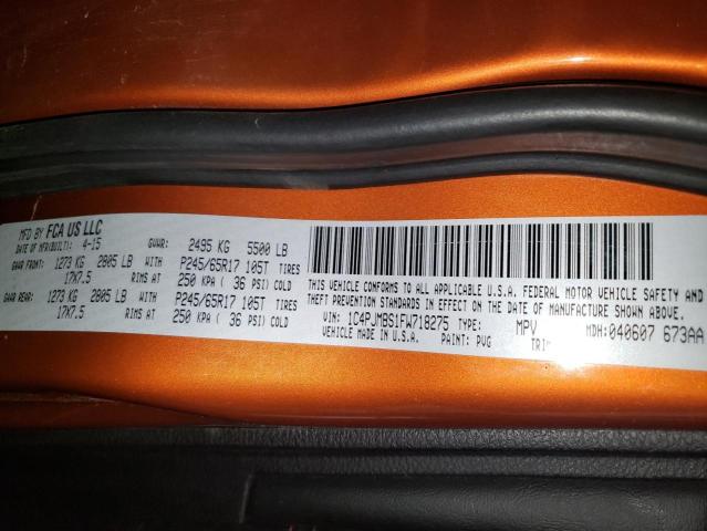 2015 JEEP CHEROKEE T 1C4PJMBS1FW718275