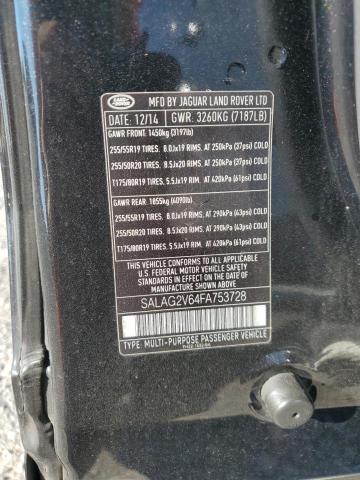 2015 LAND ROVER LR4 HSE SALAG2V64FA753728