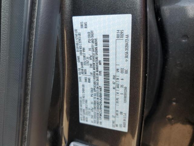 2018 FORD ESCAPE SEL 1FMCU9HD9JUB81487