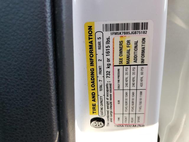 2018 FORD EXPLORER 1FM5K7B85JGB75182