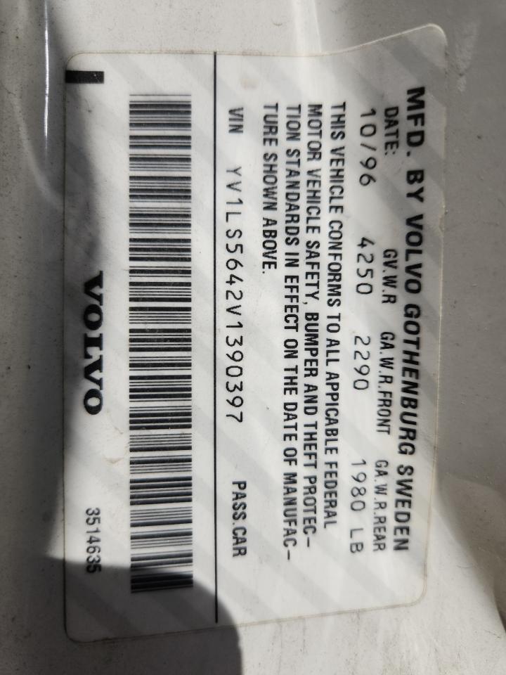 Lot #3274756778 1997 VOLVO 850 GLT