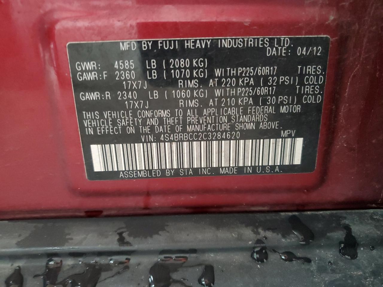 SUBARU OUTBACK 2.5I PREMIUM