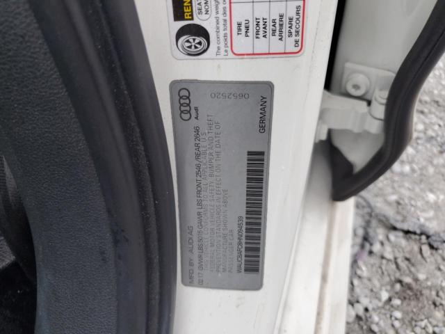 2017 AUDI A6 PREMIUM WAUC8AFC8HN094539