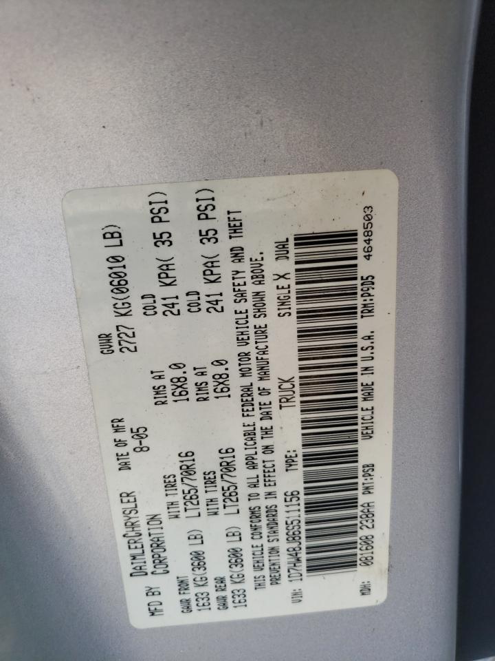 Lot #3297105514 2006 DODGE DAKOTA QUA