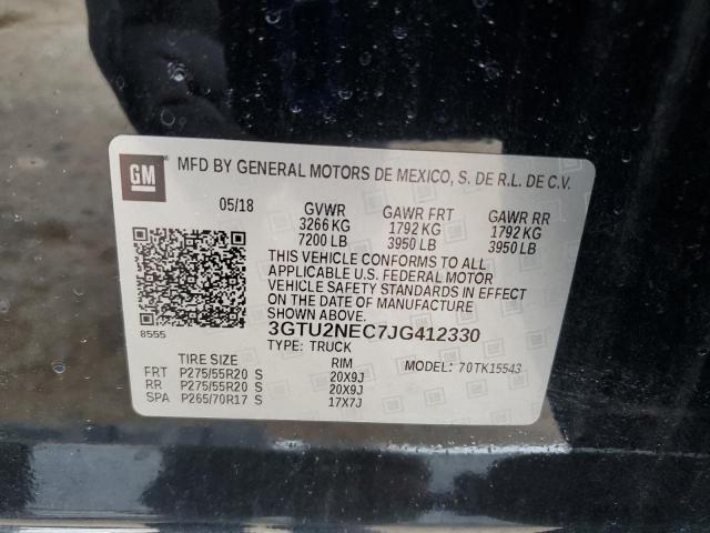 2018 GMC SIERRA K15 3GTU2NEC7JG412330