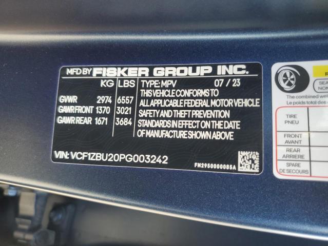 2023 FISKER AUTOMOTIVE OCEAN - VCF1ZBU20PG003242