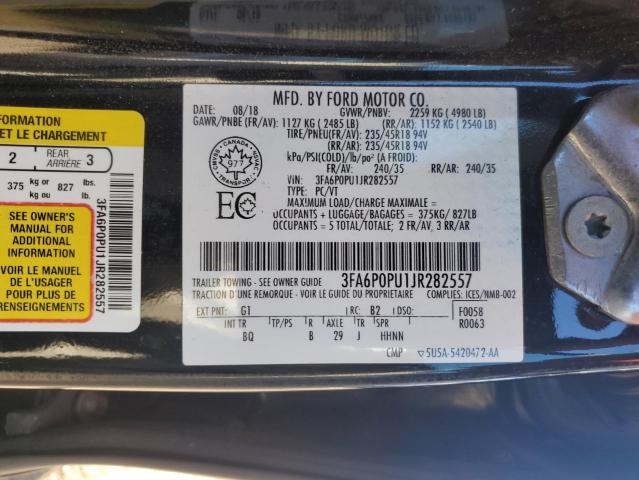 2018 FORD FUSION SE - 3FA6P0PU1JR282557