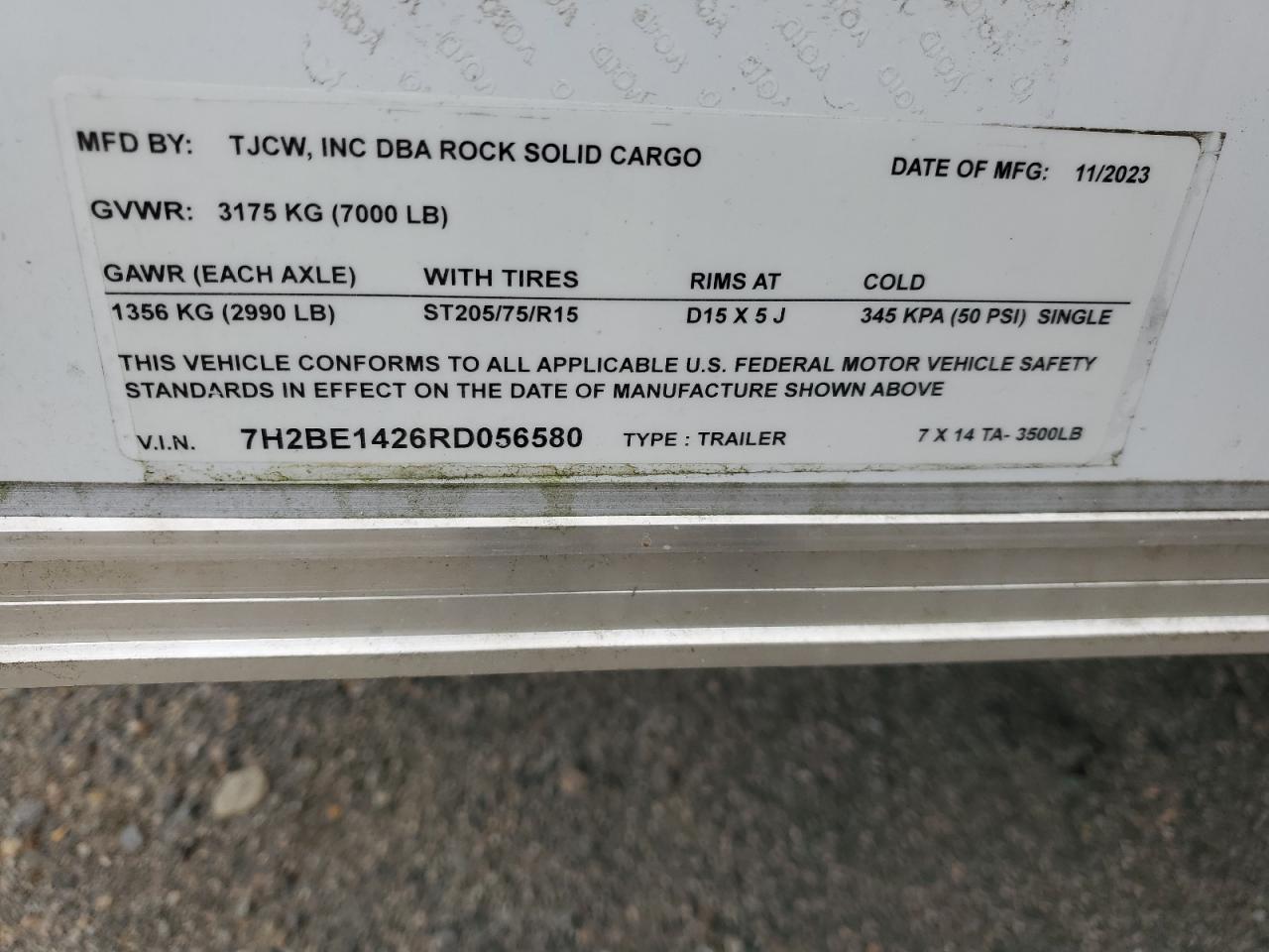 Lot #3257179266 2024 ROCK SOLID CARG UNKNOWN