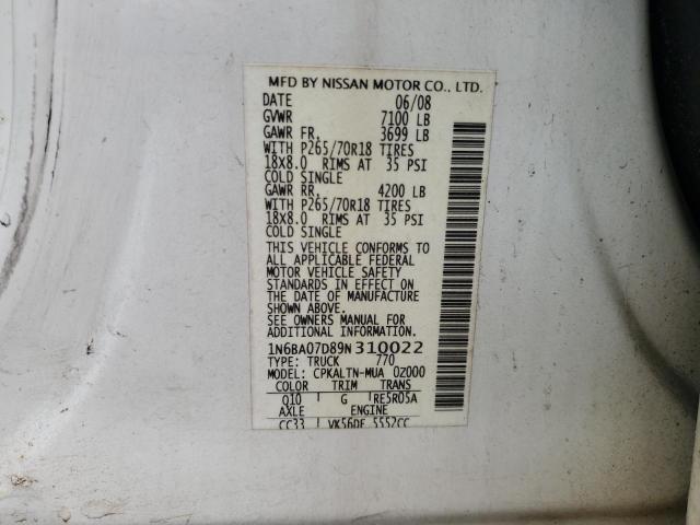 2009 NISSAN TITAN XE #3276360711