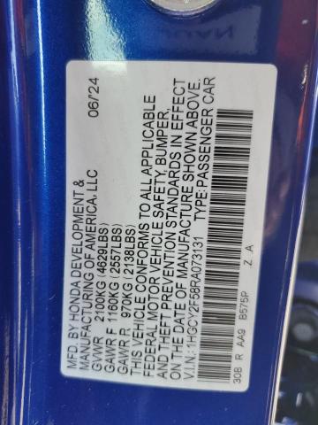 2024 HONDA ACCORD HYBRID SPORT 1HGCY2F58RA073131