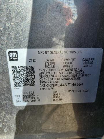 2022 GMC ACADIA SLT 1GKKNML44NZ146554
