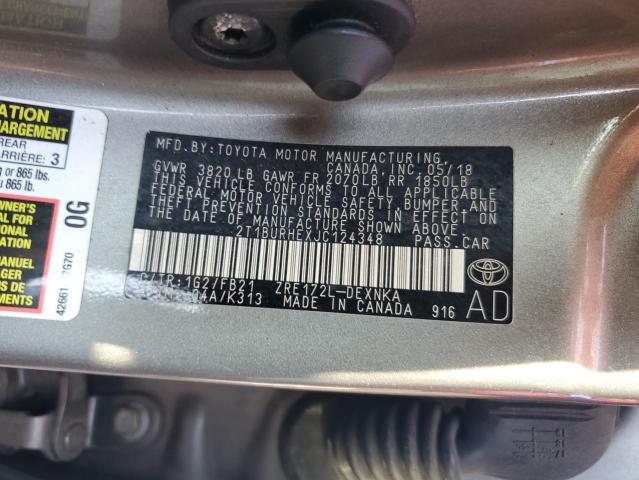 2018 TOYOTA COROLLA L - 2T1BURHEXJC124348