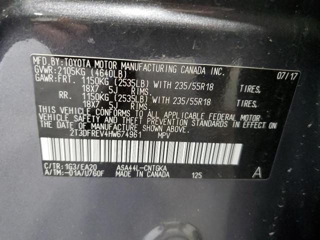 2017 TOYOTA RAV4 LIMITED 2T3DFREV4HW674961