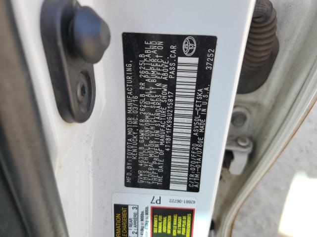 2016 TOYOTA CAMRY LE 4T1BF1FK9GU215817