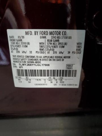 2020 LINCOLN AVIATOR GR #3286567155