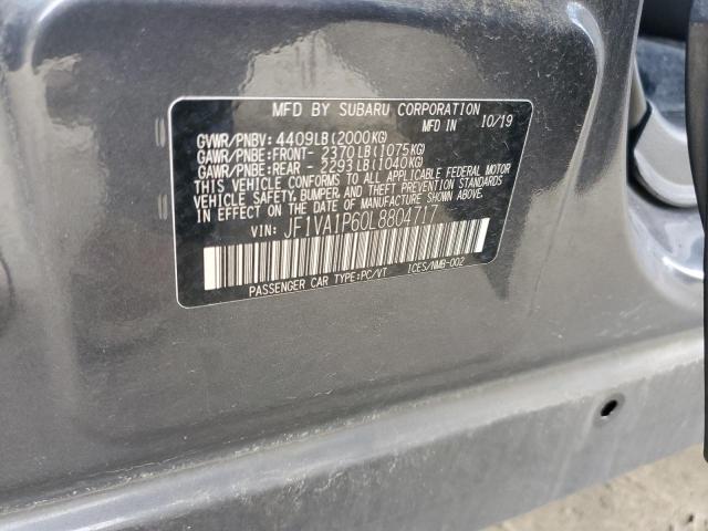 2020 SUBARU WRX LIMITE JF1VA1P60L8804717