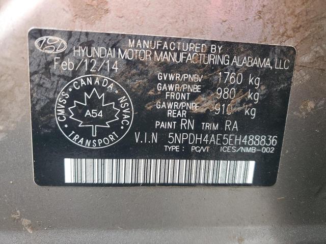 2014 HYUNDAI ELANTRA SE - 5NPDH4AE5EH488836