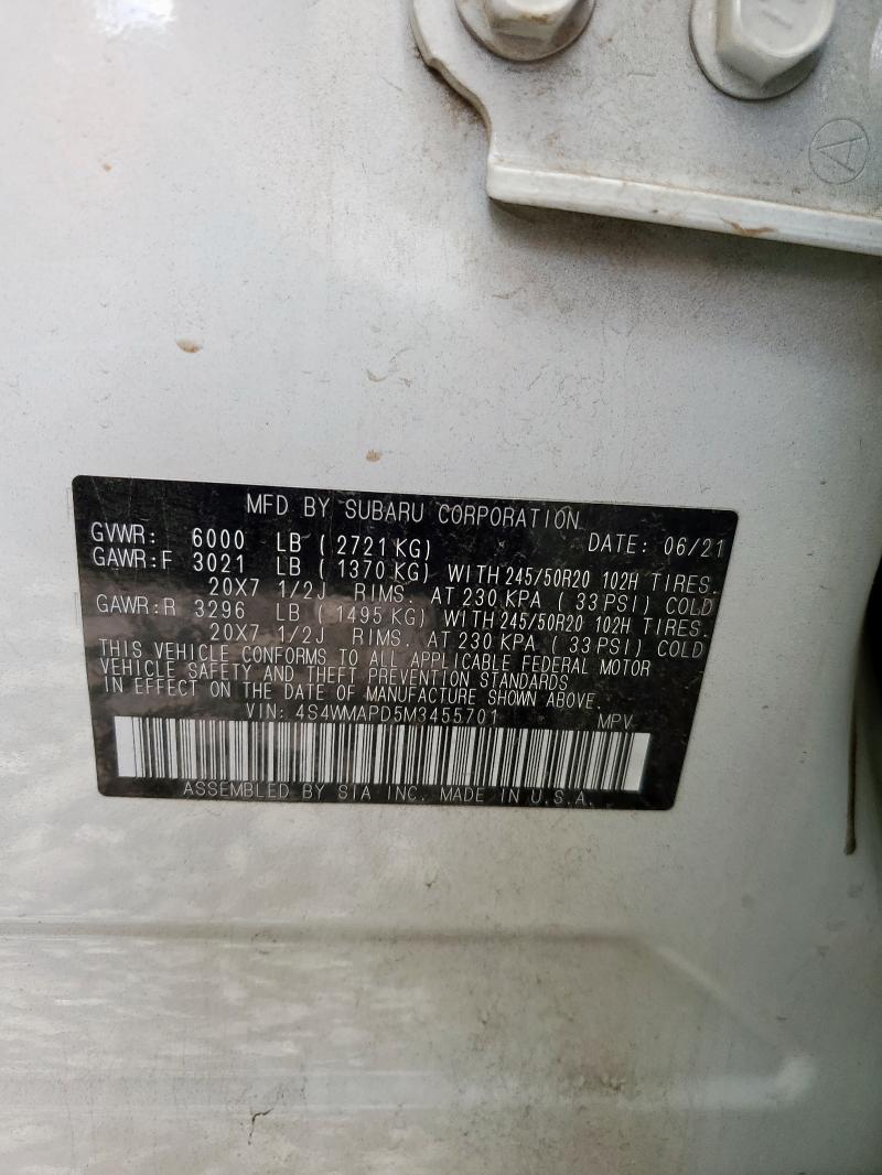 2021 SUBARU ASCENT LIM #3308599493
