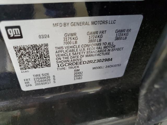 2024 CHEVROLET SILVERADO 1GCRDEED2RZ302984