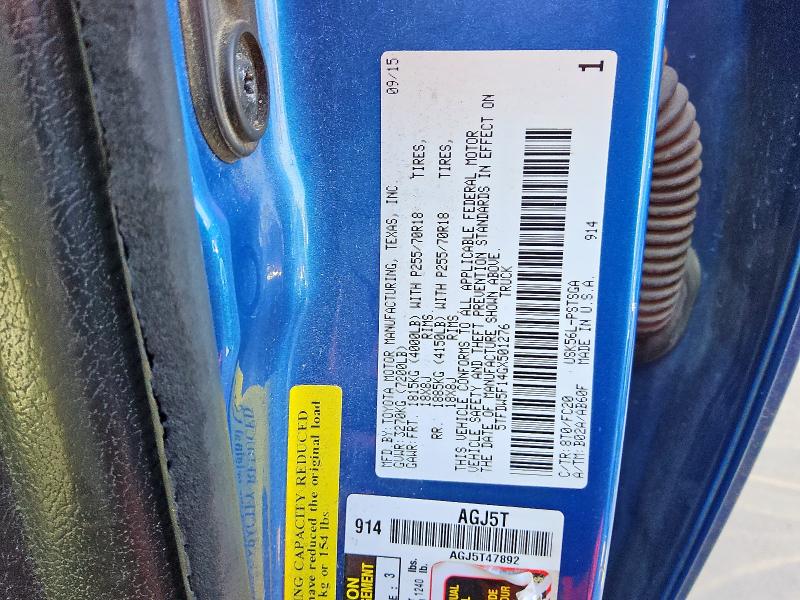 2016 TOYOTA TUNDRA CRE - 5TFDW5F14GX501276