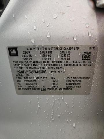 2015 CHEVROLET EQUINOX LT 2GNFLHE35F6405703