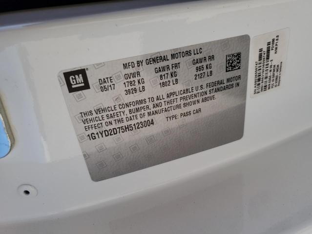 2017 CHEVROLET CORVETTE S 1G1YD2D75H5123004