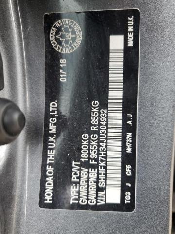2018 HONDA CIVIC LX SHHFK7H34JU304932