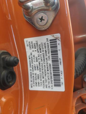 2015 HONDA CIVIC SI - 2HGFB6E5XFH703087