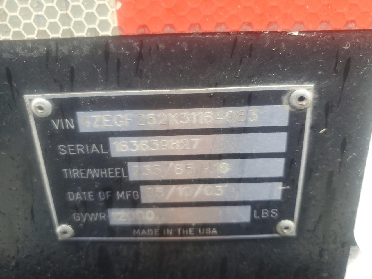 Lot #3285631292 2003 LOAD TRAIL UNKNOWN