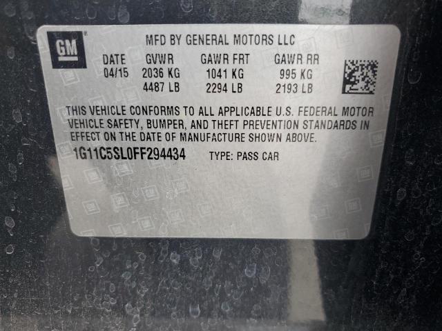 2015 CHEVROLET MALIBU 1LT 1G11C5SL0FF294434