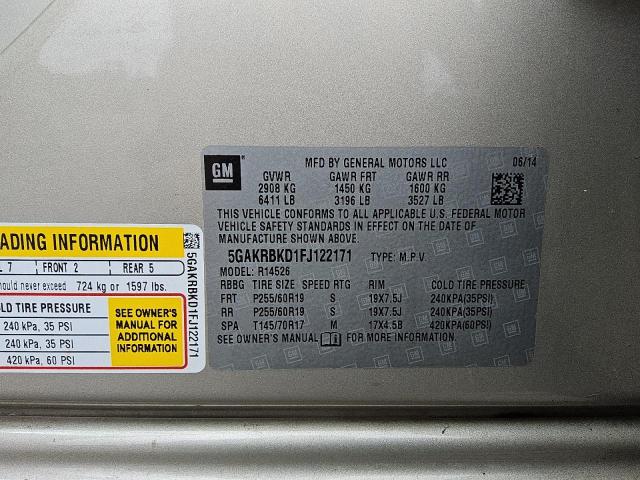 2015 BUICK ENCLAVE 5GAKRBKD1FJ122171